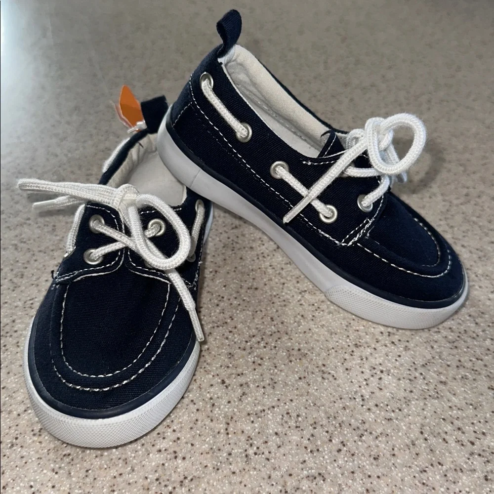 NWT Gymboree Boat Shoes Navy Blue Sneakers Toddler size 7